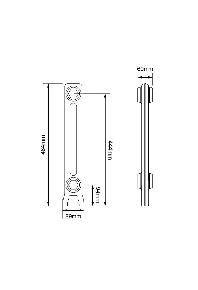 Dimensions for 480mm