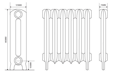 Dimensions for 450mm
