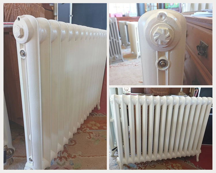 Refurbished Antique Duchess Cast Iron Radiator with Original Retention Bars