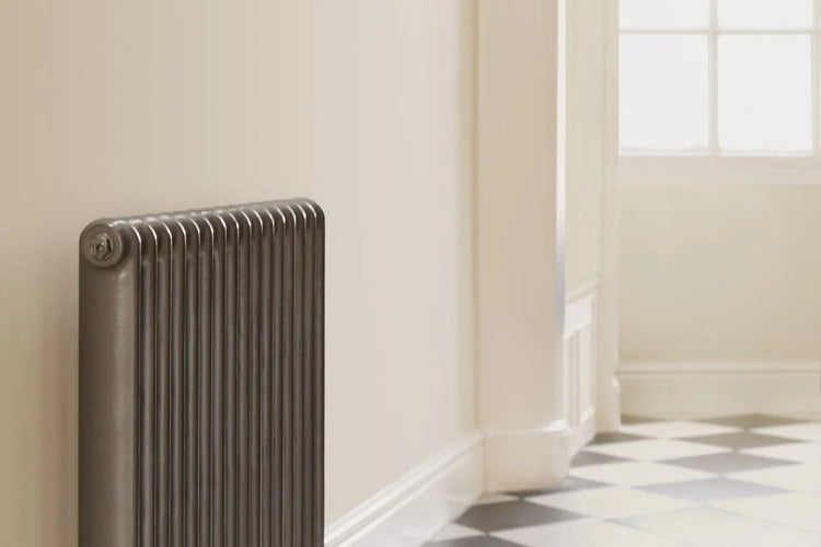 Narrow old school cast iron radiator