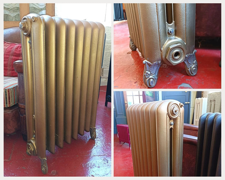 Antique renovated decorative cast iron radiator