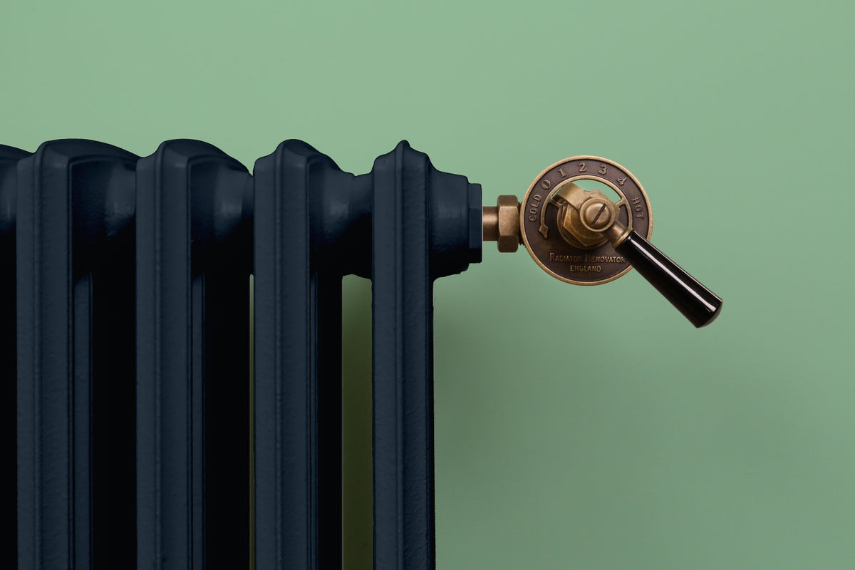 Grey Blue signature colour modern cast iron radiator